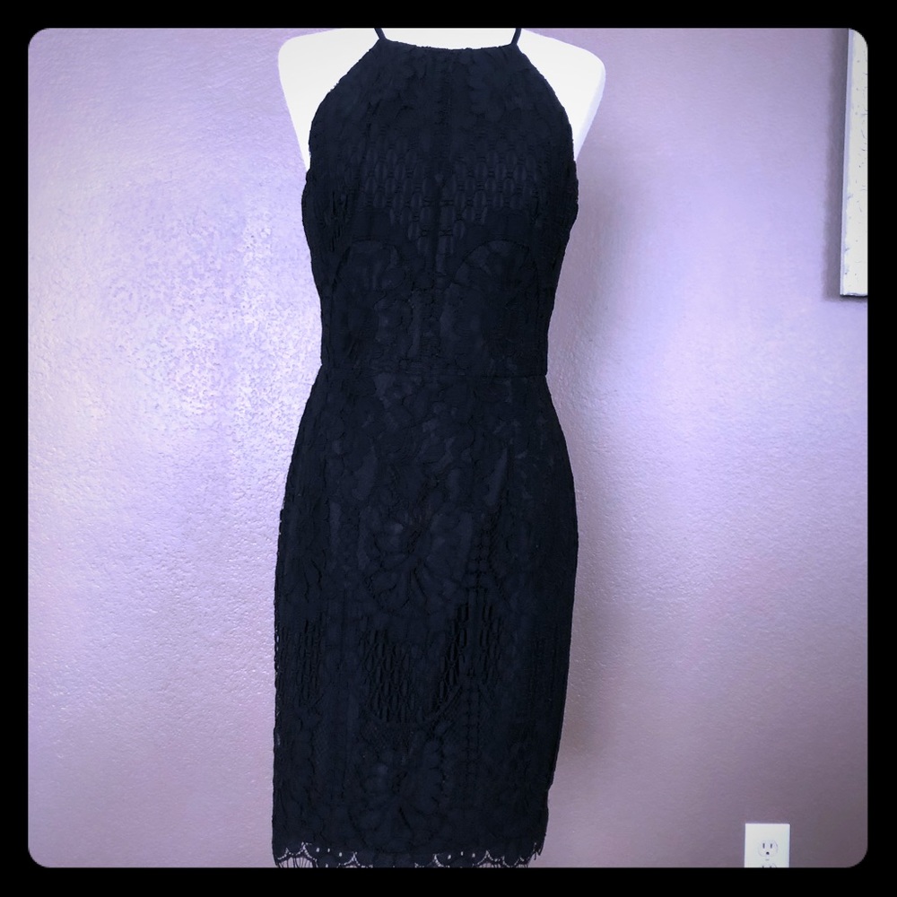 Beautiful black lace cocktail dress